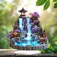 thumbnail image 1 of Rvkxad Fontaine d'Eau de Bureau Plate 2D, Ornement de Rocher Coulant avec Roue Feng Shui pour Salon, Fontaines de Table, Déco Zen, 1 of 6