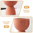 thumbnail image 4 of Ceramic Planter Pot Small Desktop Flower Planter Ceramic Plant Pot Abstract Flower Pot, 4 of 9