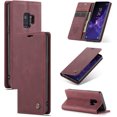 thumbnail image 1 of KOMI Wallet Case for Samsung Galaxy S9 Plus, Premium PU Leather Case Vintage Matte Wallet Flip Cover [Card Slots] [Magnetic Closure] Stand Function Folio Shockproof Full Protection Red, 1 of 5