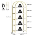 thumbnail image 1 of GloryStar Arched Bookshelf 5 Tier Bookcase Display Racks Tall Bookshelves Modern Storage Rack Shelf Large Wood Book Shelf for Bedroom, Living Room, Home Office, 1 of 8