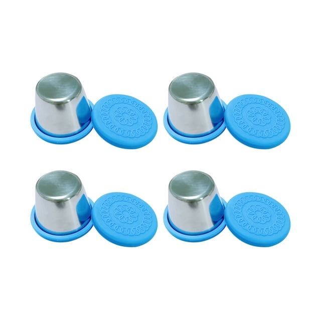 Agiferg Récipient à Condiments, Adapté pour Boîte à Lunch, Récipient en Acier Inoxydable avec Couvercle, Facile à Ouvrir, Étanche, Petit Gobelet Réutilisable Arc-en-Ciel