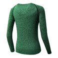 thumbnail image 2 of Femmes Manches Longues Sport Compression T-Shirt à Séchage Rapide Gym Yoga Running Tops Tee Rose S, 2 of 2