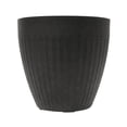 thumbnail image 4 of TierraVerde Madison Ribbed Planter Black 14"H, 4 of 6