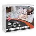 thumbnail image 3 of Hitime Waterproof Mattress Protector King Size, Breathable Cooling Bed Mattress Cover with Deep Pocket Plastic Mattress Protector Fitted 6"-15"(Microfiber, King 76"x80"), 3 of 6