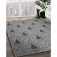 thumbnail image 3 of Ahgly Company Tapis Rond Lavable en Machine Intérieur Transitionnel Gris Carbone, 7 Pieds Rond, 3 of 7