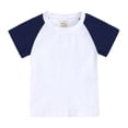 thumbnail image 4 of FAOWME Ensemble de Survêtement 2 Pcs pour Enfants Garçons Filles Été T-Shirt à Manches Courtes Col Rond avec Short Marine 2-3 Ans, 4 of 5