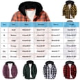 thumbnail image 2 of aohooy Men's Flannel Jackets - Trendy Casual Button Down Plaid Long Sleeve Fall Jackets Shacket with Pockets Gray,M, 2 of 5