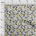 thumbnail image 2 of oneOone Cotton Silk Yellow Fabric Floral Craft Projects Decor Fabric Printed By The Yard 42 Inch Wide, 2 of 4