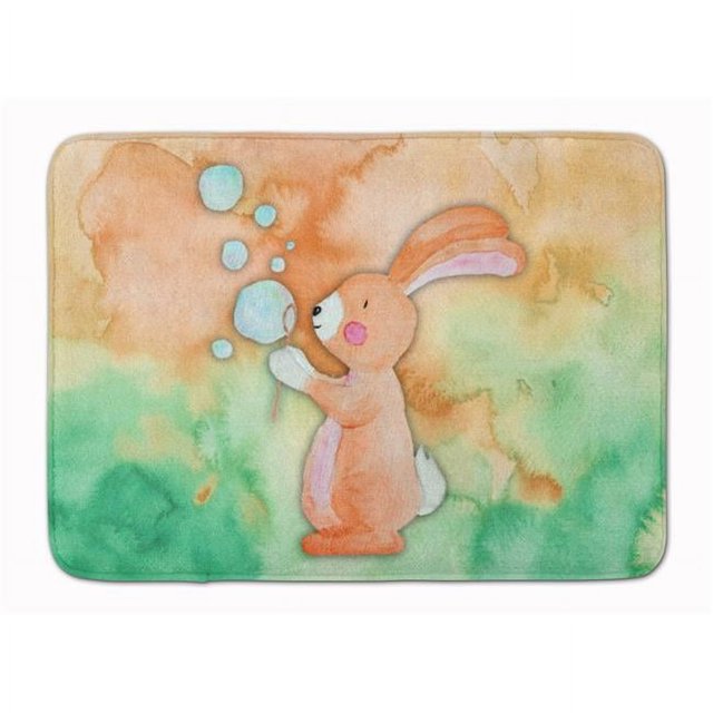 Carolines Treasures BB7349RUG Rabbit & Bulles Aquarelle Tapis en Mousse à Mémoire Lavable en Machine