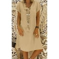 thumbnail image 3 of AMERTEER Robe T-Shirt en Coton Décontractée pour Femmes, Style Estival, Grande Taille, Robe pour Dames, 3 of 6