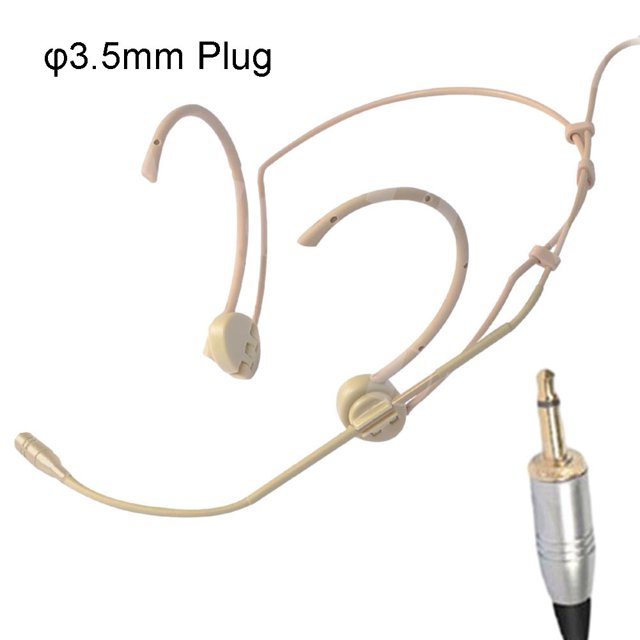 Bgsha Microphone Beige avec Crochet d'Oreille Sans Fil Beige
