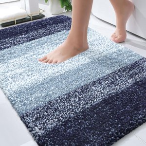 OLANLY Bathroom Rugs Mat 30x20, Extra Soft Absorbent Microfiber Bath Rugs, Rubber Backing, Quick Dry, Machine Washable Bath Mats for Bathroom Floor, Tub and Shower, Home