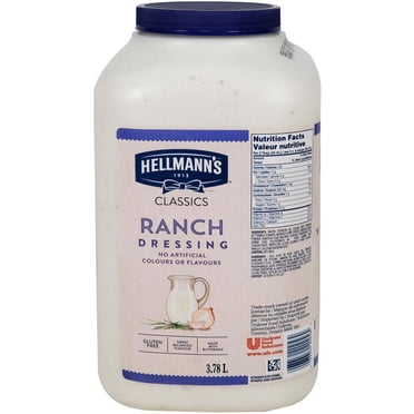 Hellmann's - Vinaigrette Ranch - 3,78 Litre - Lot de 2 - Parfait pour les Salades, les Trempettes et Plus (2 Ct)