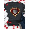 thumbnail image 2 of Hauts d'Été pour Femmes 2023 Femmes Décontracté Imprimé Manches Courtes Col Rond T-Shirt Ample Blouse Hauts, 2 of 3