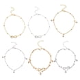 thumbnail image 4 of pitrice Girls Anklet Exquisite Simple Style Foot Chain Charming Foot Decoration Creative Jewelry Ornament Feet Chains for Dress Decor Pearl/8 shape Gold, 4 of 6