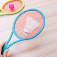 thumbnail image 3 of Kids Tennis Racket Plastic Tennis Racquet with 2 Table Tennis 2 Badminton Ball 4 Shuttlecocks Racket Children Outdoor Toy for Toddlers Age 3-6, 3 of 6
