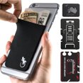 thumbnail image 1 of Gecko Travel Tech Phone Wallet - Stick On Card Holder Wallet for Cell Phones - Adhesive Card Pocket - BLACK WHITE, 1 of 5