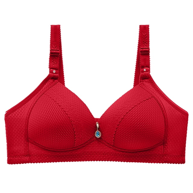 Soutien-gorge Mode Femme avec Nœud Imprimé Confortable Sans Armatures