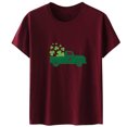thumbnail image 1 of QIPOPIQ T-Shirts à Manches Courtes pour Femmes à Col Rond T-Shirts de la Saint-Patrick Hauts T-Shirt Trèfle T-Shirt Vert Tunique T-Shirts de la Saint-Patrick Tee T-Shirt T-Shirts de Noël pour les Fêtes T-Shirts Graphiques Aubaines, 1 of 4