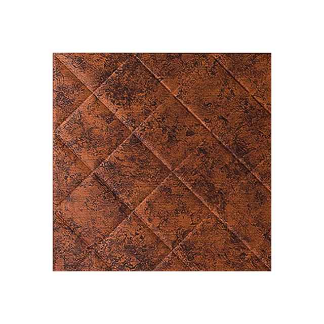 Fasade Quilted Moonstone Copper Wall Panel Sample, 12" x 12"