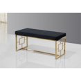 thumbnail image 2 of Best Master Velvet and Stainless Steel Bench in Black and Gold, 2 of 2