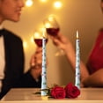 thumbnail image 1 of Birdeem Long Taper Candles for Wedding Decor,Unscented with Floral Print,Romantic Dinner Candles,9.8 Inch,Set of Two, 1 of 9
