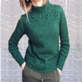 thumbnail image 1 of EGNMCR Chandail à Col Roulé pour Femmes, Chandails pour Femmes Femmes Manches Longues Couleur Demi-Col Montant Décontracté Ample Chandails Tricotés Femmes Chandail, 1 of 5