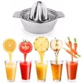 thumbnail image 3 of Ganfancp Hand Juicer, Lemon Juicer, Stainless Steel Lemon Orange Squeezer Juicer Hand Manual Press Kitchen Juice Maker Orange Juicer Squeezer, 3 of 7