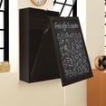thumbnail image 4 of Gymax Wall Mounted Table Fold Out Convertible Desk with A Blackboard/Chalkboard Brown, 4 of 8