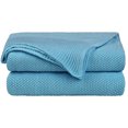 thumbnail image 1 of Unique Bargains Couverture Jetée Tricotée Douce 100 % Coton Unie pour Canapé Sofa Chambre, 1 of 10