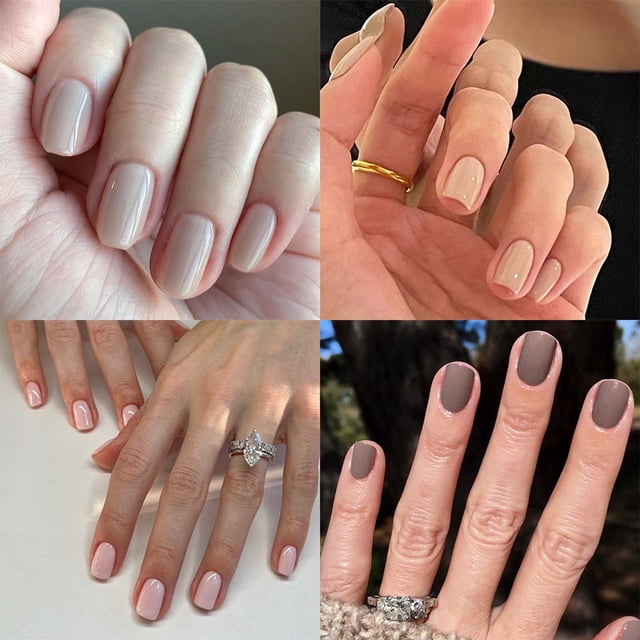 Jusqu'à 60 % de Rabais! Gspmoly Faux Ongles, Presser - Ongles Courts Presser - Faux Ongles Courts avec Colle pour Ongles Colle Réutilisable - Ongles 12 Tailles 2 ml Press On Nails