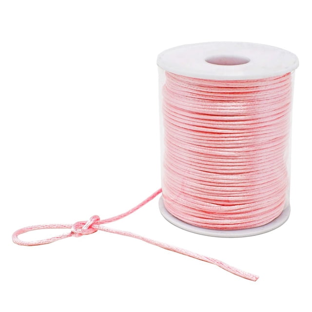 LEEYNEER - 2mm x 100 yards Satin Rattail Cord Shamballa Nylon Macrame Kumihimo string