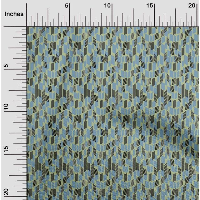 oneOone Polyester Lycra Fabric Parallelogram Geometric Print Fabric BTY 56 Inch Wide