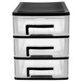 thumbnail image 1 of LEEYNEER Armoire de Rangement Portable en Plastique à Trois Couches Type Tiroir, Armoire de Rangement Multifonction, Organisateur de Rangement pour Meubles (Noir et Transparent), Boîte de Rangement, 1 of 1