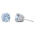 thumbnail image 2 of 1 Carat Solitaire Stud Earrings in Sterling Silver, 2 of 3