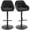 Black, variant on HOMCOM Bar Stools Set of 2, Adjustable Swivel Counter Height Barstools