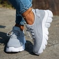 thumbnail image 2 of Womens Chunky Walking Shoes Comfortable Arch Support Orthopedic Woven Non Slip Jogging Work Fashion Sneakers, 2 of 7