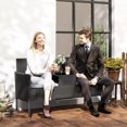 thumbnail image 2 of Outsunny Mobilier de Patio, Causeuse en Rotin PE à Table Centrale, Coussin, Gris Pâle, 2 of 10