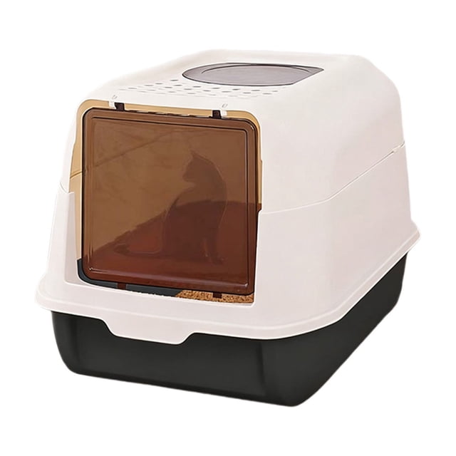 Cat Litter Box Enclosed Litter Box for Cats Large Covered Toilet Tray with Shovel for SplashProof Use Litter Box with Lid