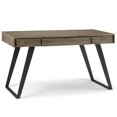 thumbnail image 1 of Allora Solid Acacia Wood Writing Desk in Gray, 1 of 9