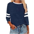 thumbnail image 1 of Timegard Hauts pour Femmes Grande Taille Col Rond Manches 3/4 T-Shirts Confortables Tunique Décontractée pour Porter avec des Leggings, 1 of 5
