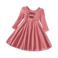 thumbnail image 2 of TopLLC Robes de Filles Costumes de Noël Velours Nœud Robes de Princesse de Noël Robes Nœud Robes 3-8 Ans Robe en Coton, 2 of 6
