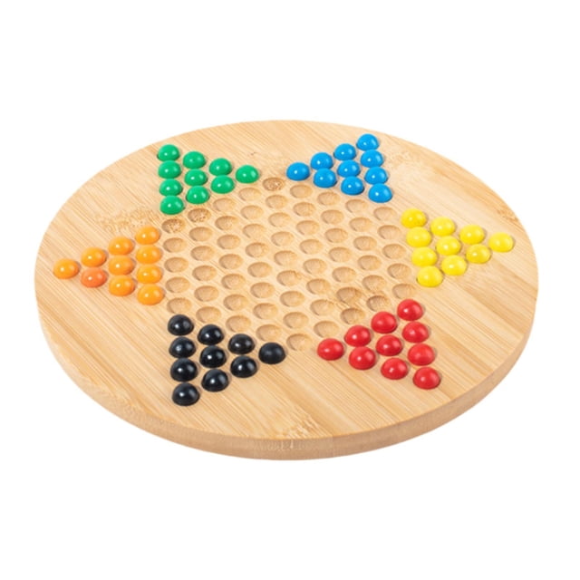 Bunblic Chinese Checkers Board Games Strategy Family Board Game Parties with Storage Case Traditional Pegs Handcraft 6 Color Marbles