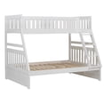 thumbnail image 3 of Lexicon Galen Transitional Wood Twin over Full Bunk Bed in White, 3 of 5