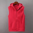 thumbnail image 3 of Qertyioot Mode Homme Gilet Sans Manches à Capuche Chemise, 3 of 9