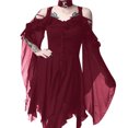 thumbnail image 2 of Off Shoulder Dress Summer Womens Fashion Dark In Love Ruffle Sleeves Off Shoulder Gothic Midi Dress, 2 of 3