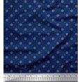 thumbnail image 1 of Soimoi Polyester Crepe Fabric Dot & Floral Small Fabric Prints by Yard 52 Inch Wide, 1 of 3