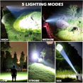 thumbnail image 3 of SURJDE Rechargeable Flashlights 900,000 Lumens, Super Bright LED Flashlight High Lumens with USB Cable, 5 Modes Waterproof Flashlight Powerful Flash Light for Home Camping Hiking, 3 of 7