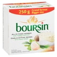 thumbnail image 3 of Boursin Garlic & Fine Herbs, Spreadable Cheese 250g, 3 of 7