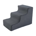 thumbnail image 3 of Dog Stairs Pet Steps Ramp Puppy Stairs Convenient Cat Stairs Dog Steps Removable L 3 Step Dark Grey, 3 of 9
